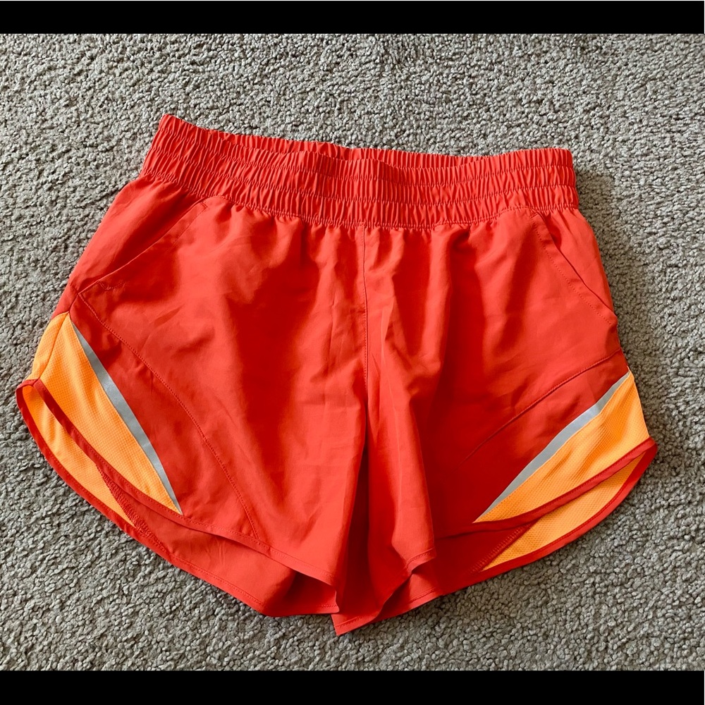 Orange athletic shorts